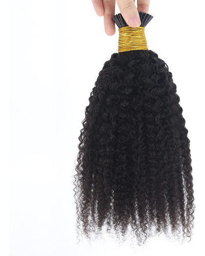 Btwtry Afro Kinky Rizado I Tip Extensiones De Cabello 0.04oz