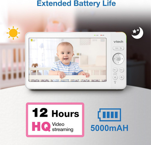 Vtech Advanced Hq Max Monitor De Bebé Con Pantalla Dividida