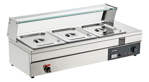 Vevor Calentador De Alimentos 3*12qt 1500w 3 Sartene