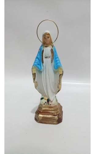 Figura De Virgen De Los Milagros En Yute Y Oleo