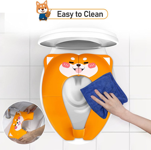 Pejoye Folding Toilet Seat Toddler, Portable Toilet Train...