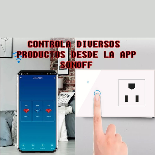 Apagador Con Enchufe Wifi Inteligente 1 Botón Interruptor