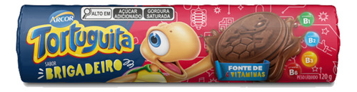 Tortuguita biscoito chocolate recheio brigadeiro pacote 130g