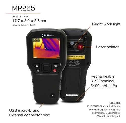 Flir Mr265 Medidor De Humedad E Imágenes Térmicas Con Msx