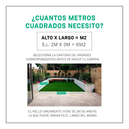 Cesped Alfombra Pasto Sintetico 10mm Premium Alto Transito