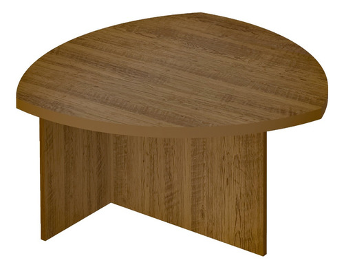 Mesa De Centro Auxiliar Moderna 76x76cm En Mdp - Pino Color Marrón