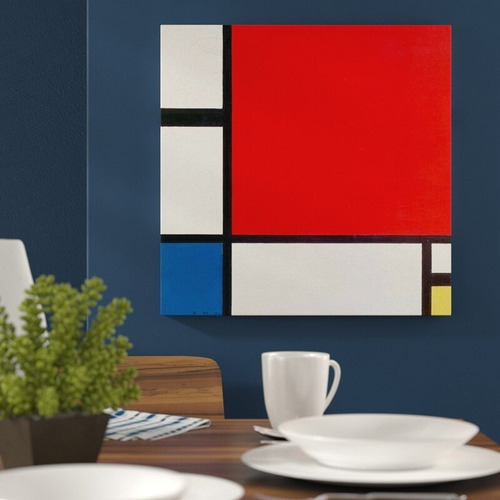 Imagen 1 de 10 de  Cuadros-piet Mondrian 18,decorativo,75x75cm-16k Resolución