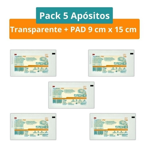 Apósito Transparente Tegaderm + Pad 9cm X 15cm Pack 5 Uni