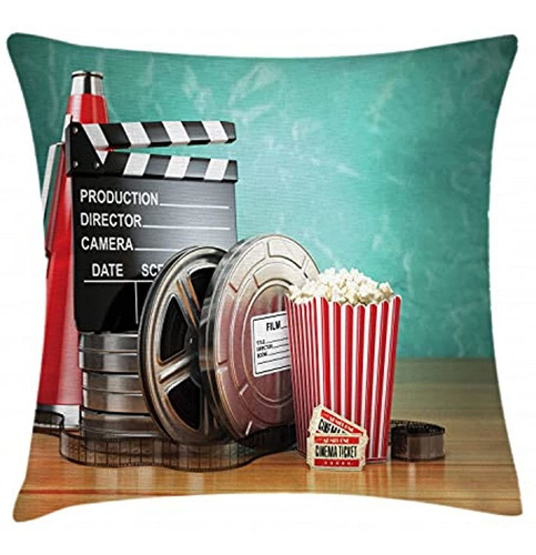 Ambesonne Movie Theatre Throw Pillow Funda De Cojín, Tema De