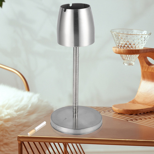 Cenicero Telescópico De Acero Inoxidable De Pie A Prueba De