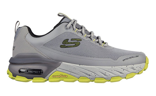 Tenis Lifestyle Skechers Max Protect - Gris - Verde