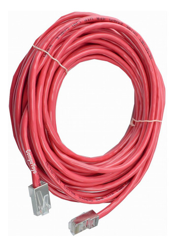 Zcrj10r Cable Red Rj-45 Rojo Cat 5 10m T-568b Computoys