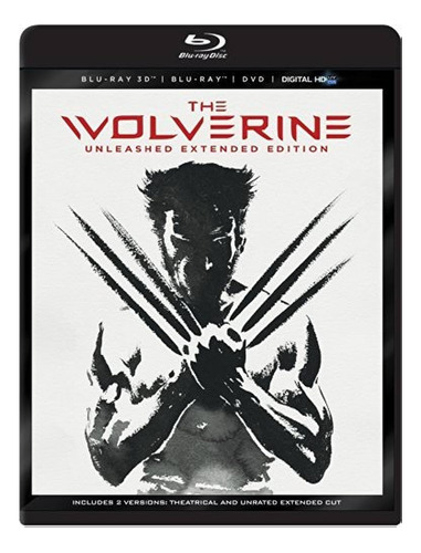 The Wolverine 3d Bluray Combo 4 Discos Unrated Extended New