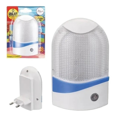 10 Luminária Luz Led Sensor Automático Quarto Sala Tomada 