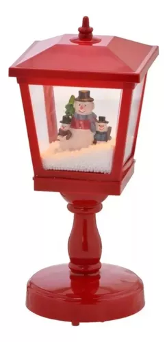 Lanterna Natalina com Luz Boneco de Neve 21cm Espressione