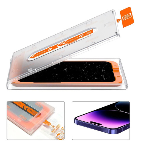 Imagen 8 de 10 de 2 Micas Ez Armor Para iPhone Vidrio Premium Auto Instalacion