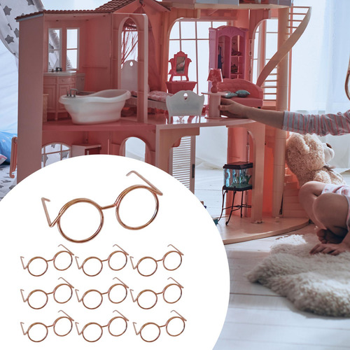 3 X 10 Piezas Diy Para Muñecas Gafas Muñeca Vestir Gafas