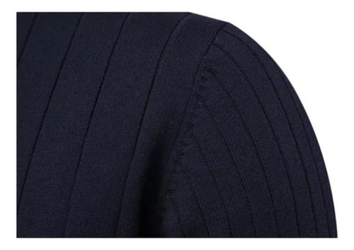 Suéter Cuello Alto Con Media Cremallera Para Hombre Suéter 1