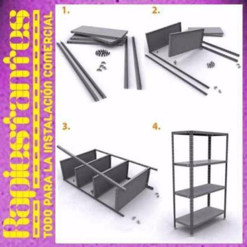 Estanteria Metálica 90x42x200 Reforzada 80kilos X Estante