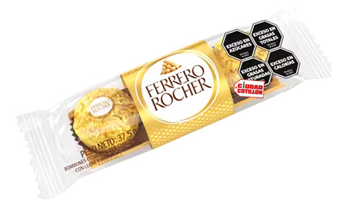 Ferrero Rocher X3 Bombón Chocolate Avellana 37,5grs- Cc