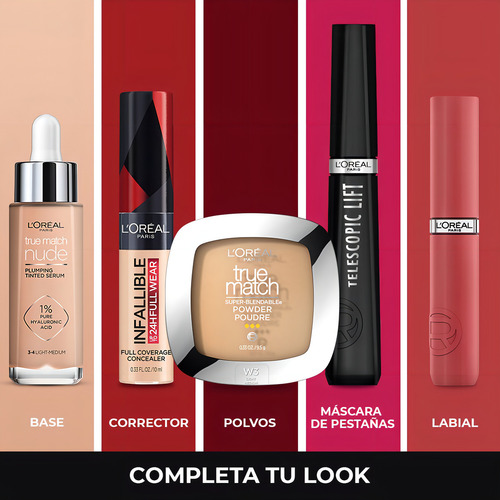 Maquillaje Sérum Loréal True Match Nude Light-medium 3-4