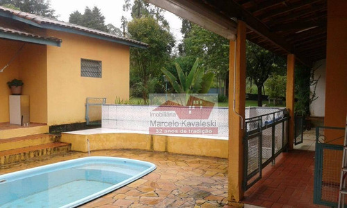 Chácara Com 3 Dormitórios À Venda, 1200 M² Por R$ 450.000,00 - Bairro Do Carmo (canguera) - São Roque/sp - Ch0001