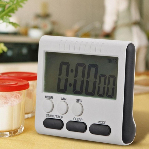 Imagen 3 de 6 de Reloj Temporizador Y Cronometro Digital Magnetico Sobremesa