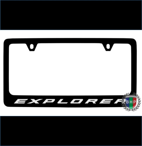 Porta Placa Para Ford Explorer Acero Inox Negro Costx2