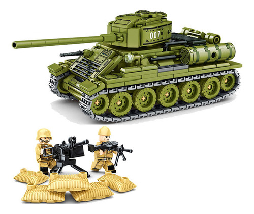 Minibuild Bloques De Tanques T34 De Construcción Y Soldados
