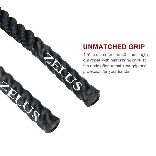 Imagen 3 de 4 de Cuerda Para Crossfit 3.8 Cm Ancho - 12 Mts Largo Zelus