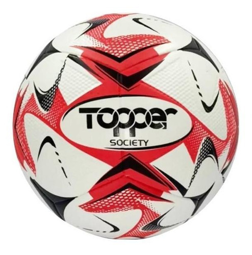 Bola De Futebol Society Slick Colorful Topper Oficial Cor Vermelho