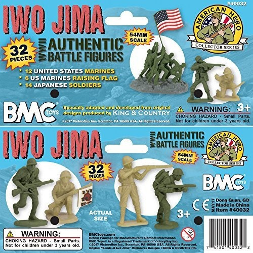 Bmc Ww2 Iwo Jima Plastic Army Hombres 32 Americanos Japonese