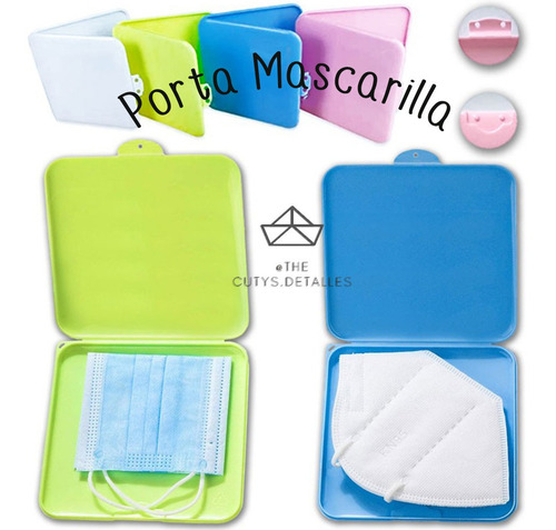 Caja Antibacterial Porta Mascarillas. Estuche Personalizado