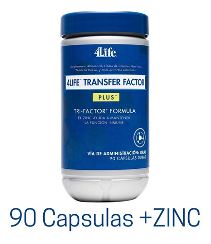 Imagen 1 de 6 de Factor De Transferencia Plus+zinc 90caps Entrega Imnediata