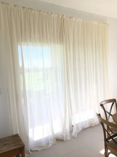 Cortinas De Tusor Para Riel O Barral 2 Paños De 230x210 C/u!