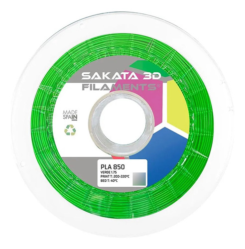 Filamento Sakata Pla 3d850 Color Verde 1kg