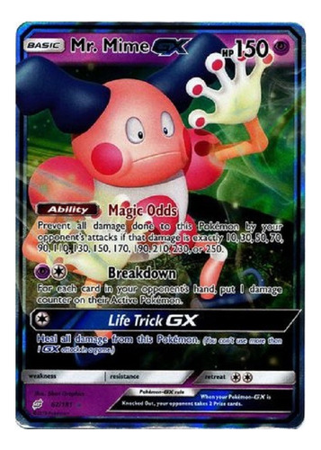 Mr. Mime Gx 67/181 Ultra Raro Pokemon Tcg