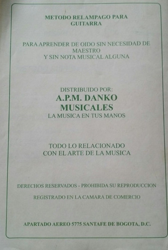 Imagen 2 de 3 de Método Relámpago De Guitarra