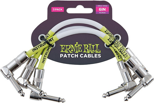 Cable Interpedal Ernie Ball P06051 Patch Pack X3 Color Blanco