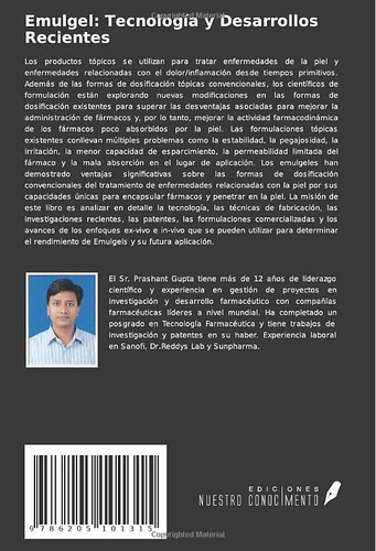 Emulgel: Tecnologia Y Desarrollos Recientes: Caracterizacion