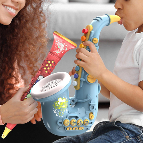 / Juguete De Saxofón Con Carga Usb Con Luz Y Sonido,