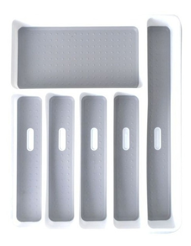 Organizador Para Cubiertos Cajones Blanco 6 Huecos Tenedor