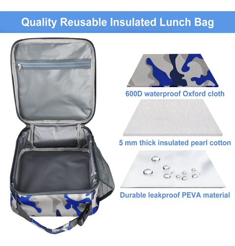 Bolsa De Almuerzo Aislada Portátil, A Prueba De Fugas Y Gran