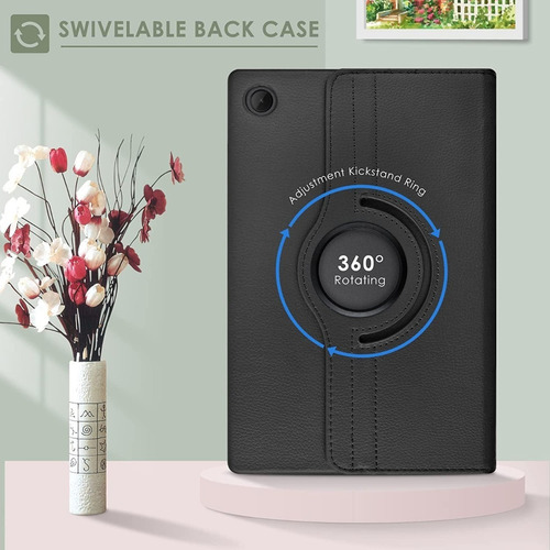 Flip Giratoria 360° D Cuero Para Samsung Tab A8 10.5 Sm-x200