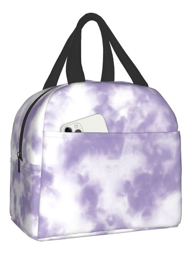 Purple Clouds Tie Dye Lunch Box Bento Bolsa Viaje Picnic