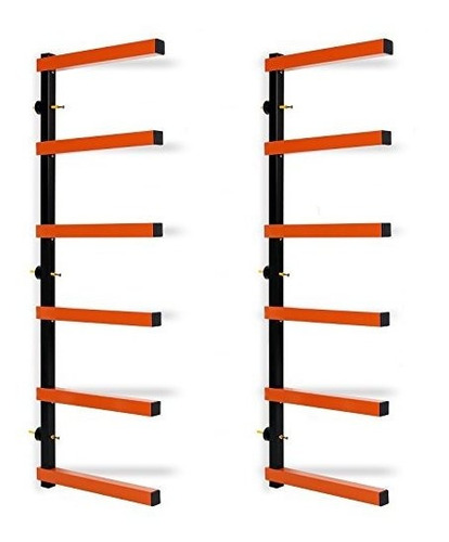 Max 600 Lb Steel 6 Shelf Lumber Storage Rack Wallmounted Woo