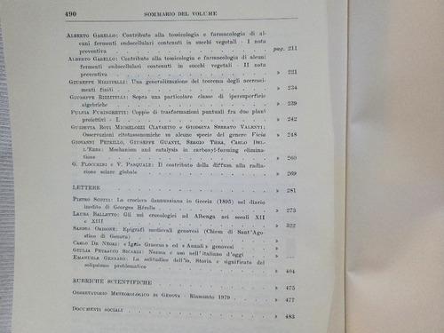 Imagen 4 de 7 de Atti Accademia Ligure Di Scienze E Lettere Vol 36 1980