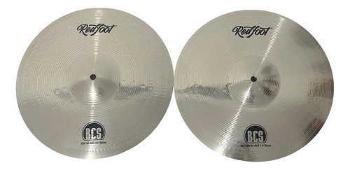 Kit Pratos Para Bateria Red Foot Bcs Chimbal Ataque Condução Cor Prateado
