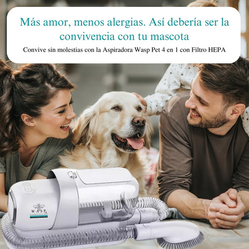 Aspiradora Wasp Pet 4 En 1, Para Pelos De Mascotas