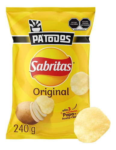 2 Pack Papas Fritas Original Sal Sabritas 240